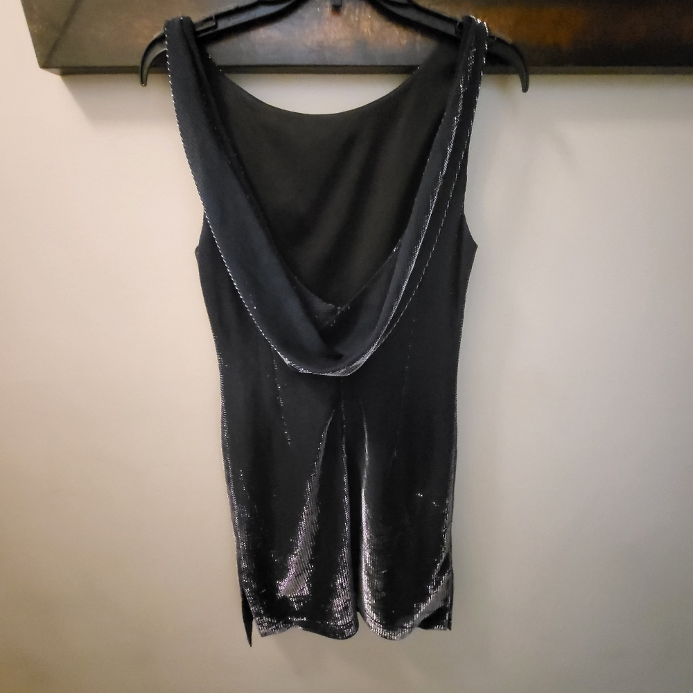 Reggio blue silver evening dress